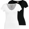 2 Pack - T-Shirt Basique - Black/White -Femmes Vêtements Boutique 68b6fdf4bee145e0be86345861888f00