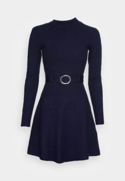 Anna Field Crew Ausschnitt Mini Strickkleid Mit Gürtel - Robe Pull - Dark Blue -Femmes Vêtements Boutique 8531c6d8030846db913342406954022d