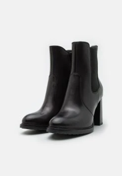 Leather - Bottines À Talons Hauts - Black -Femmes Vêtements Boutique 905be349a0424c6ebaa958778d635f40