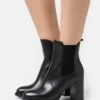 Leather - Bottines À Talons Hauts - Black -Femmes Vêtements Boutique 9bc45b7c84c6489c99e9a33cf5f565e0