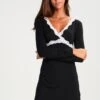 Anna Field Heidi Long Sleeves Viscose Nightdress - Chemise De Nuit / Nuisette - Black