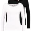 2Pack - T-Shirt À Manches Longues - Black/White -Femmes Vêtements Boutique b14000e1e71b455d87d89405c5f95cde