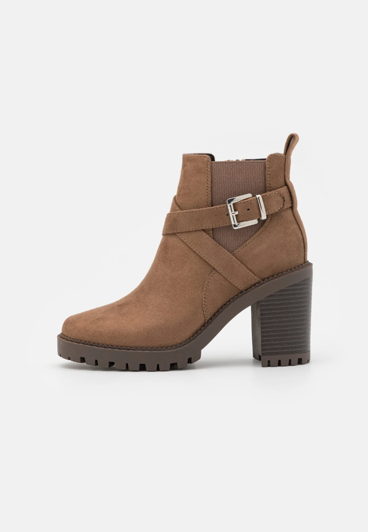 Bottines À Talons Hauts - Taupe 4 Bottines À Talons Hauts - Taupe – Image 2