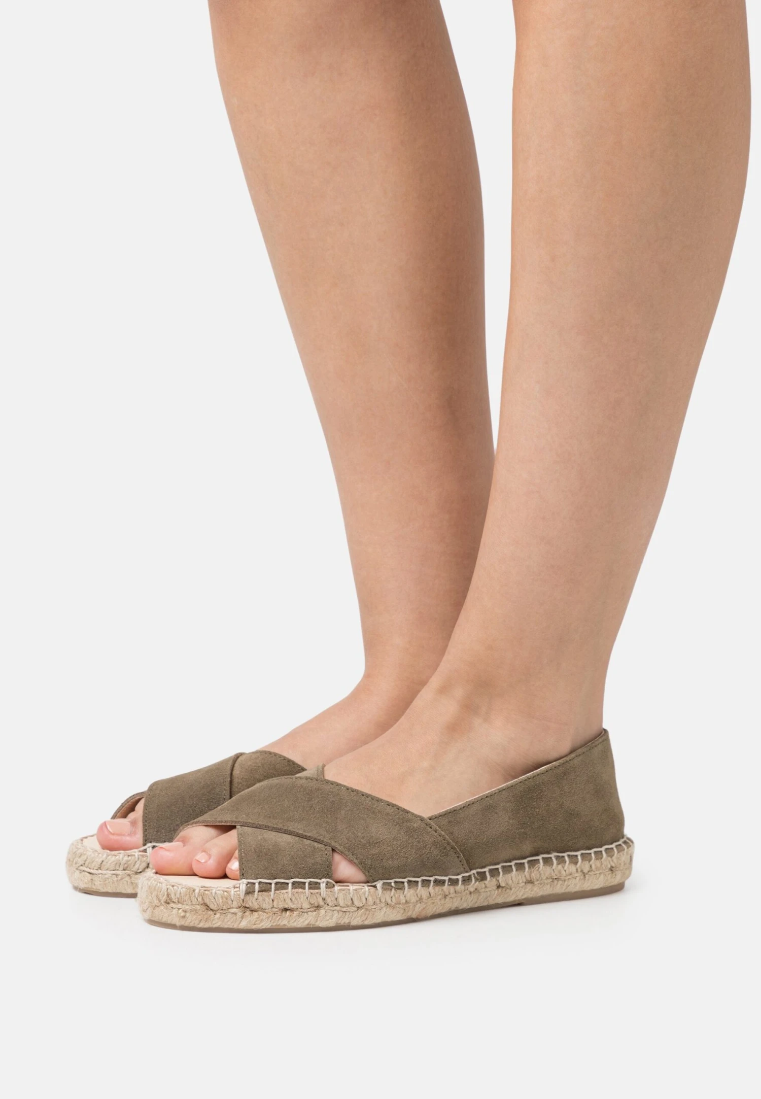 Anna Field Leather - Ballerines À Bout Ouvert - Khaki 3 Anna Field Leather - Ballerines À Bout Ouvert - Khaki