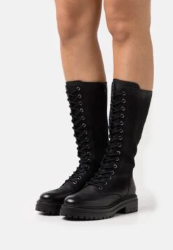 Femmes Vêtements Boutique 5 Anna Field Leather - Bottes À Lacets - Black